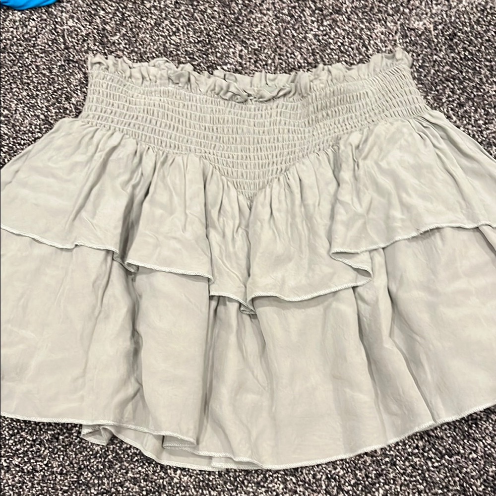 Junior Ruffled Skirt- sage green